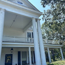 Gutter-cleaning-on-a-historic-home-in-Nashville-NC 2